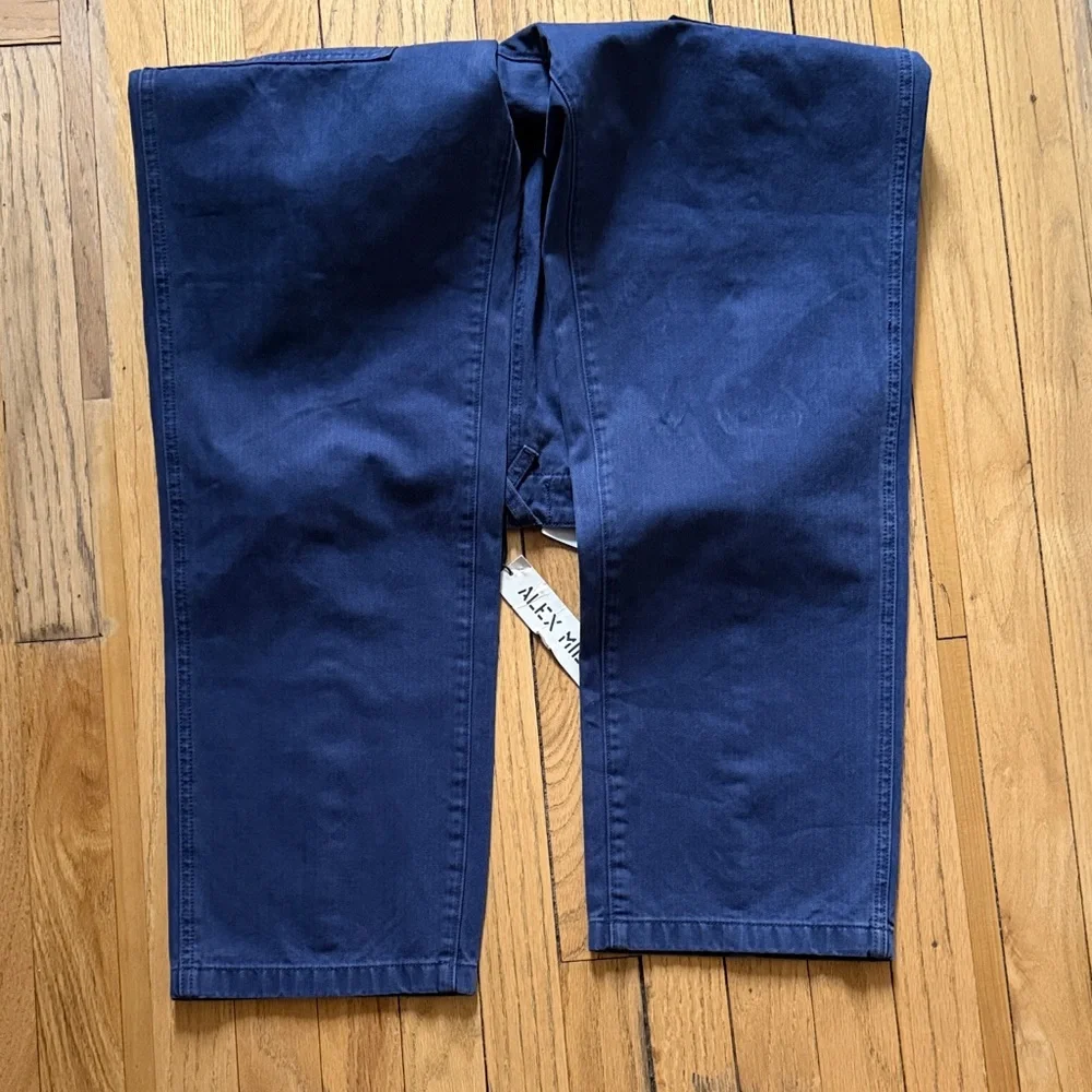 Alex Mill NWT size 10 Neil Pants in Herringbone Midnight Blue - Picture 7 of 11